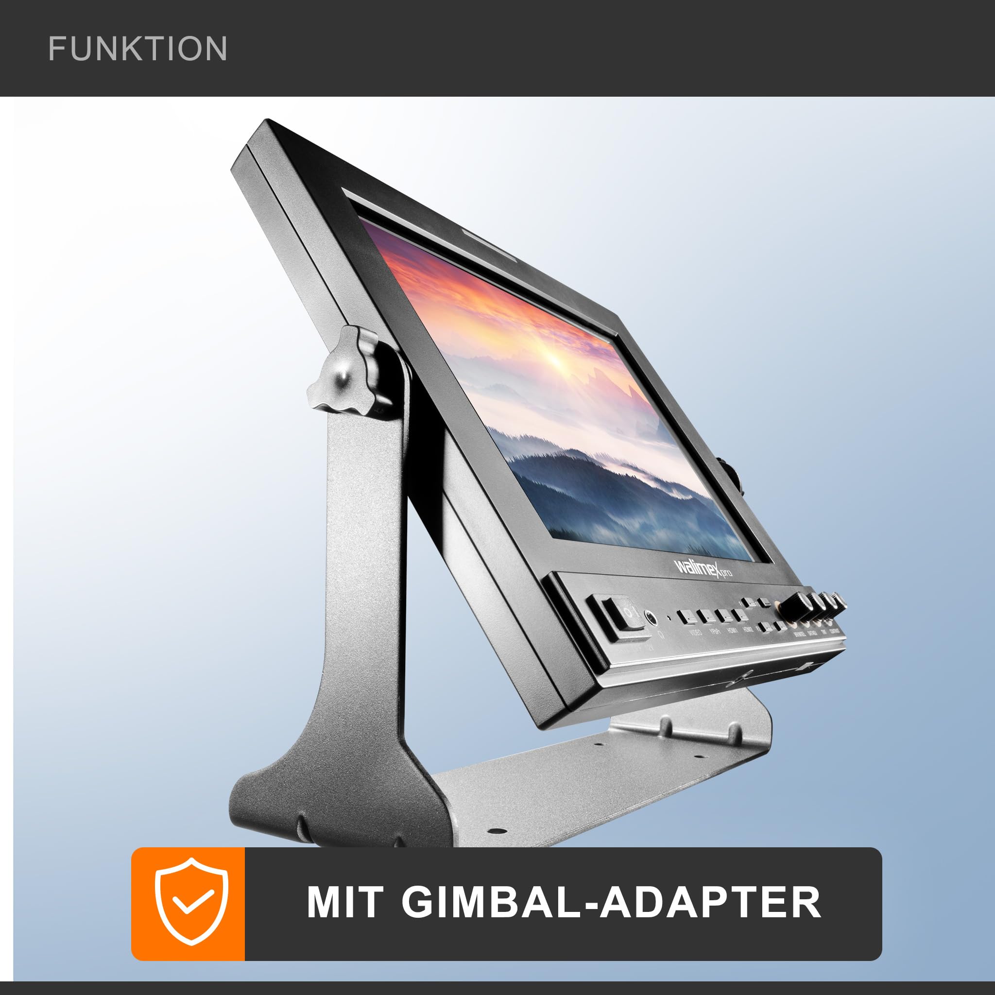 Walimex pro LCD Monitor Director II 9,7' Professioneller Video Screen 24,6 cm mit 1920 x 1080 Pixel, Full HD, 8-Fach Zoom, HDMI Out - für Video DSLR Kamera