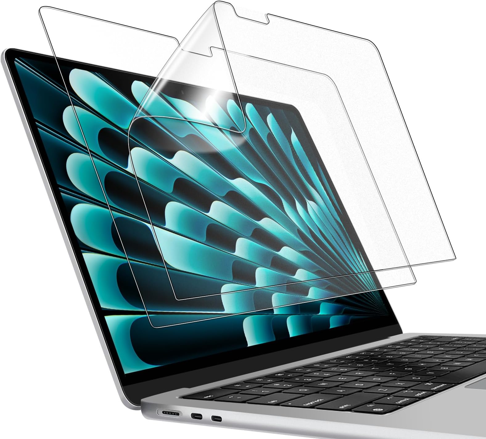 JETech Screen Protector for MacBook Air 13 Inch (M2-M5, 2022-2026), Anti-Glare PET Matte Film, Anti-Fingerprint, 2-Pack