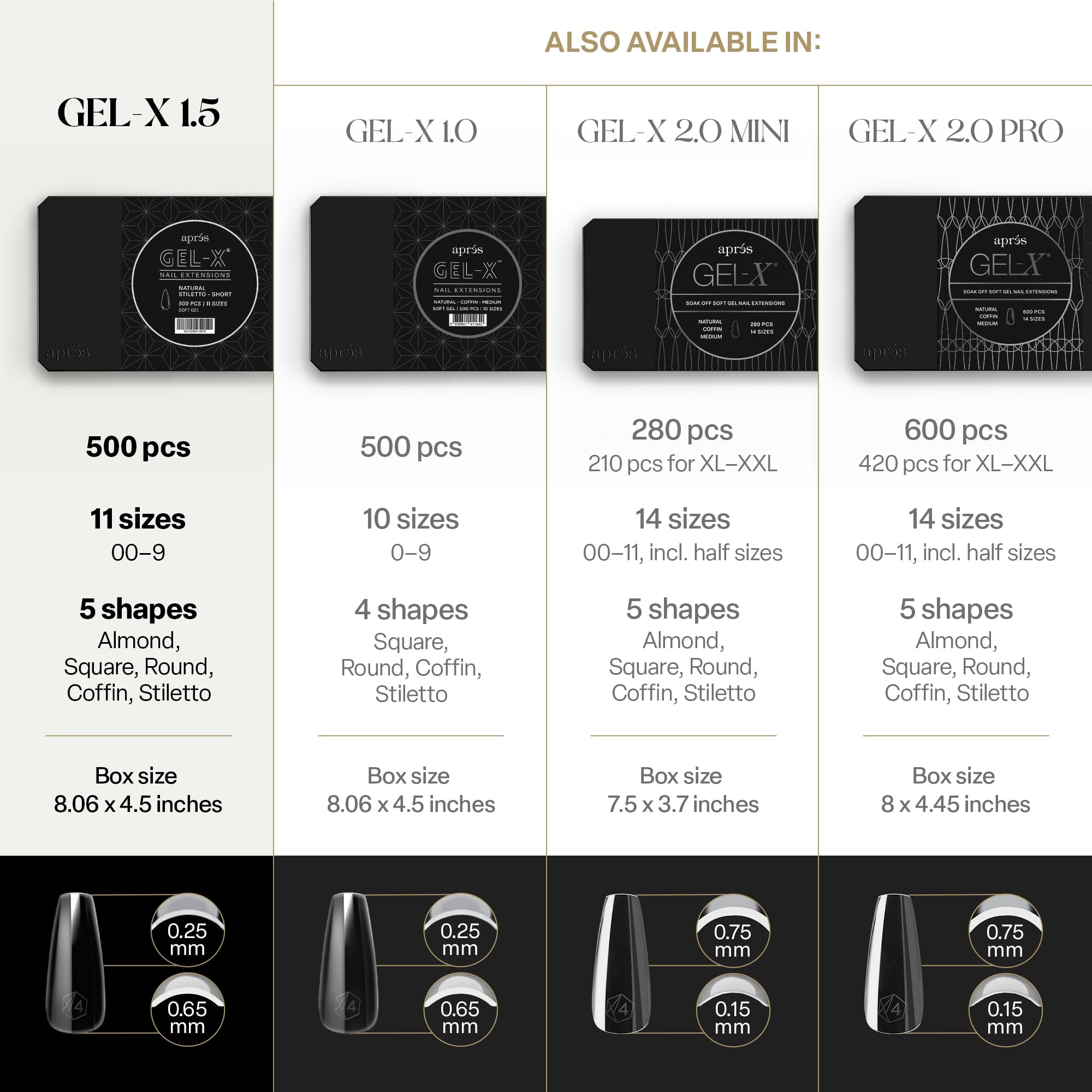 Apres Gel-X Nail Tips - 500 Premium Tips -8