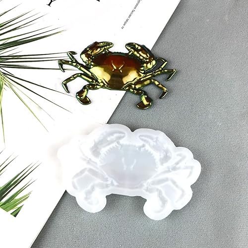 Miniatura 5 de COHEALI Moldes de resina de silicona para cangrejo, vida marina, animales del océano, resina epoxi, moldes de fundición de cangrejo, fondant,