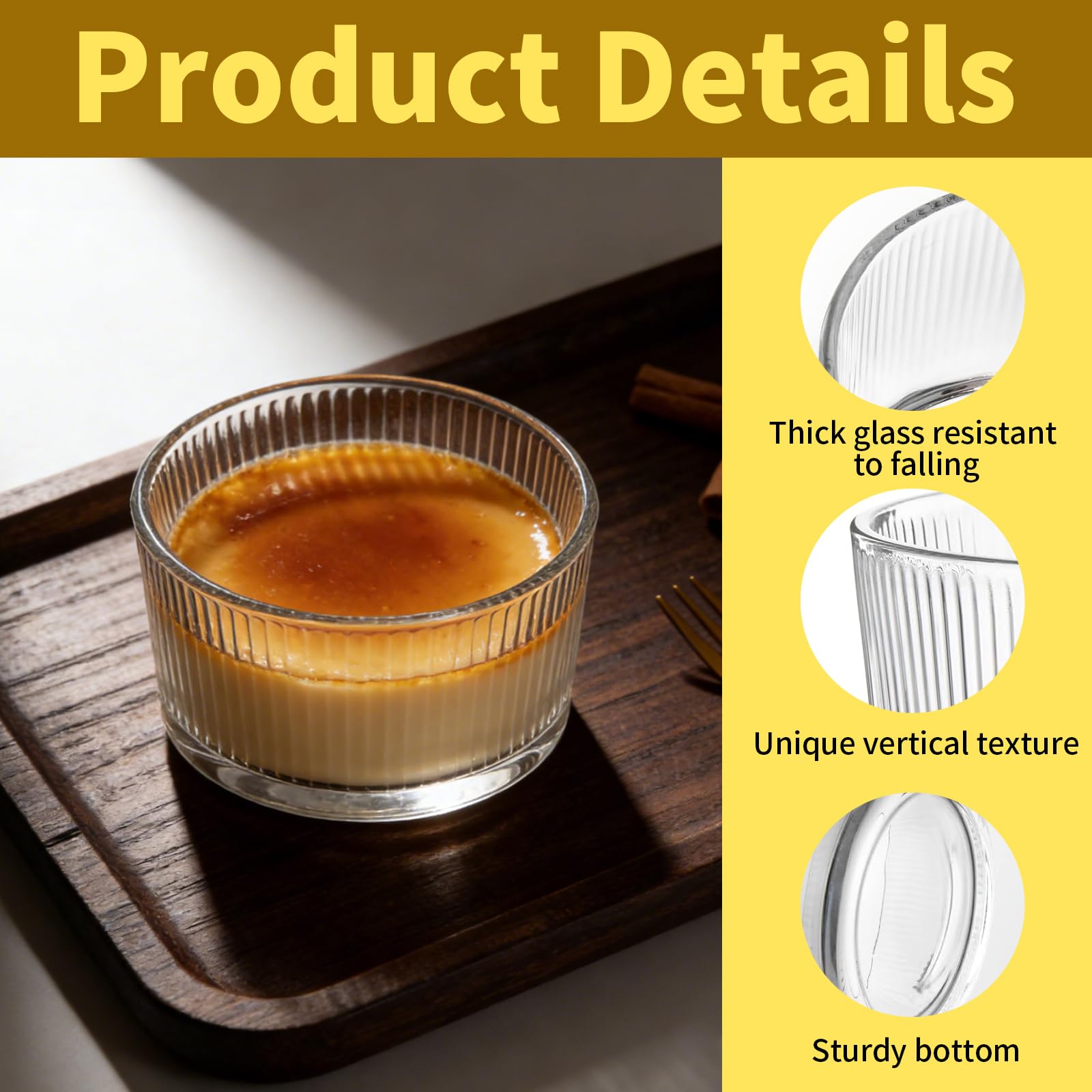 9 Pezzi 200ml Tazza da Dessert Verrine, Coupelle Dessert, Bols À Dessert en Verre, Coupes per Gelato Panna Cotta Frutta, Party Cucina