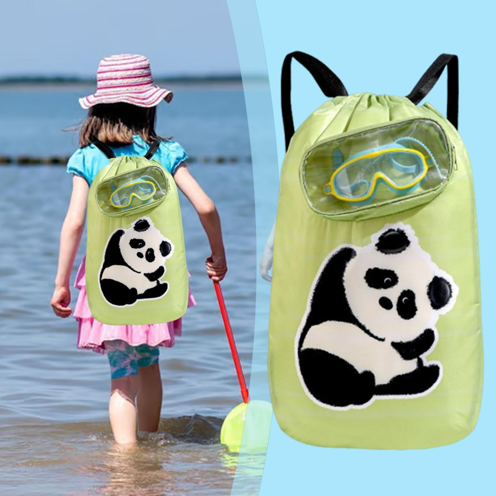 Borsa Da Spiaggia Bambini,Tracolla Regolabile Impermeabile | Zaino Borsa Sportiva Da Piscina Per Bambini E Bambine - Campo Estivo Outdoor Palestra Viaggi Vacanza Attrezzatura Abbigliamento Asciugamano