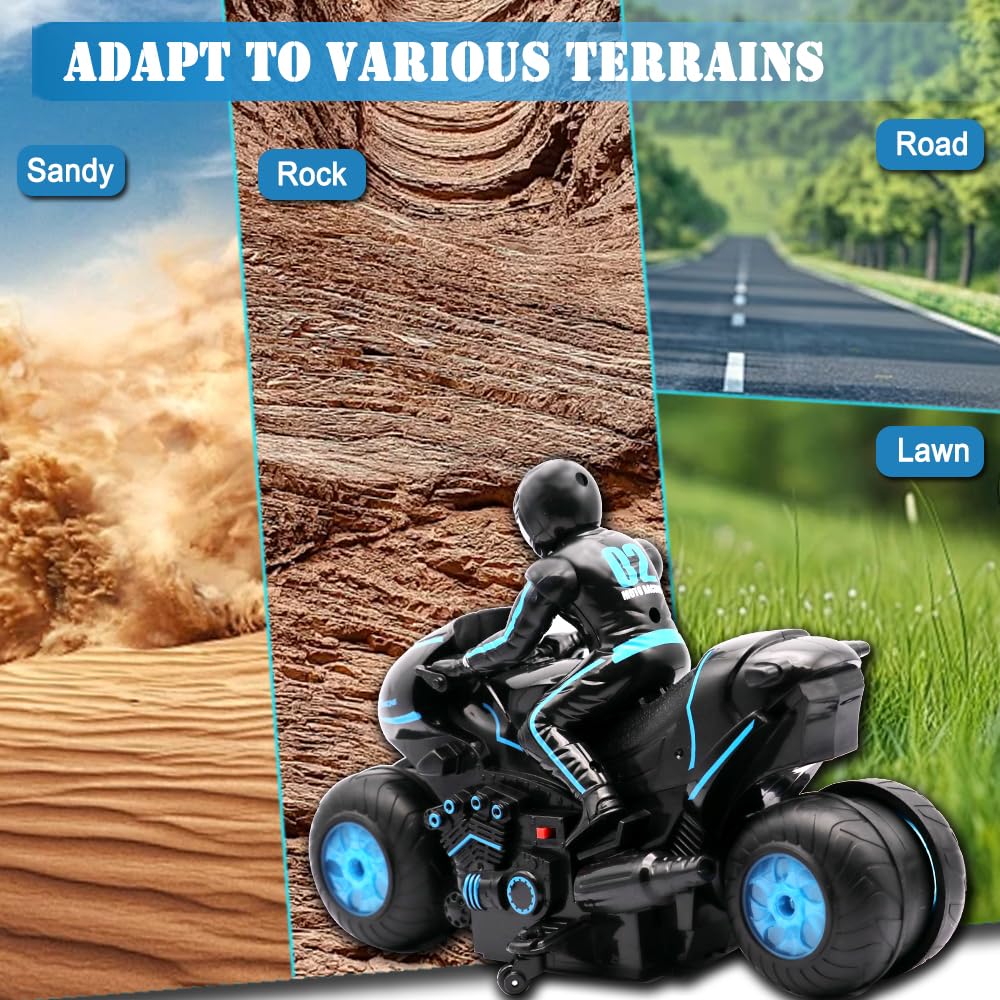 2.4G zdalnie sterowany motocykl terenowy, szybki dryf, akrobatyczny lot, prezenty dla dzieci