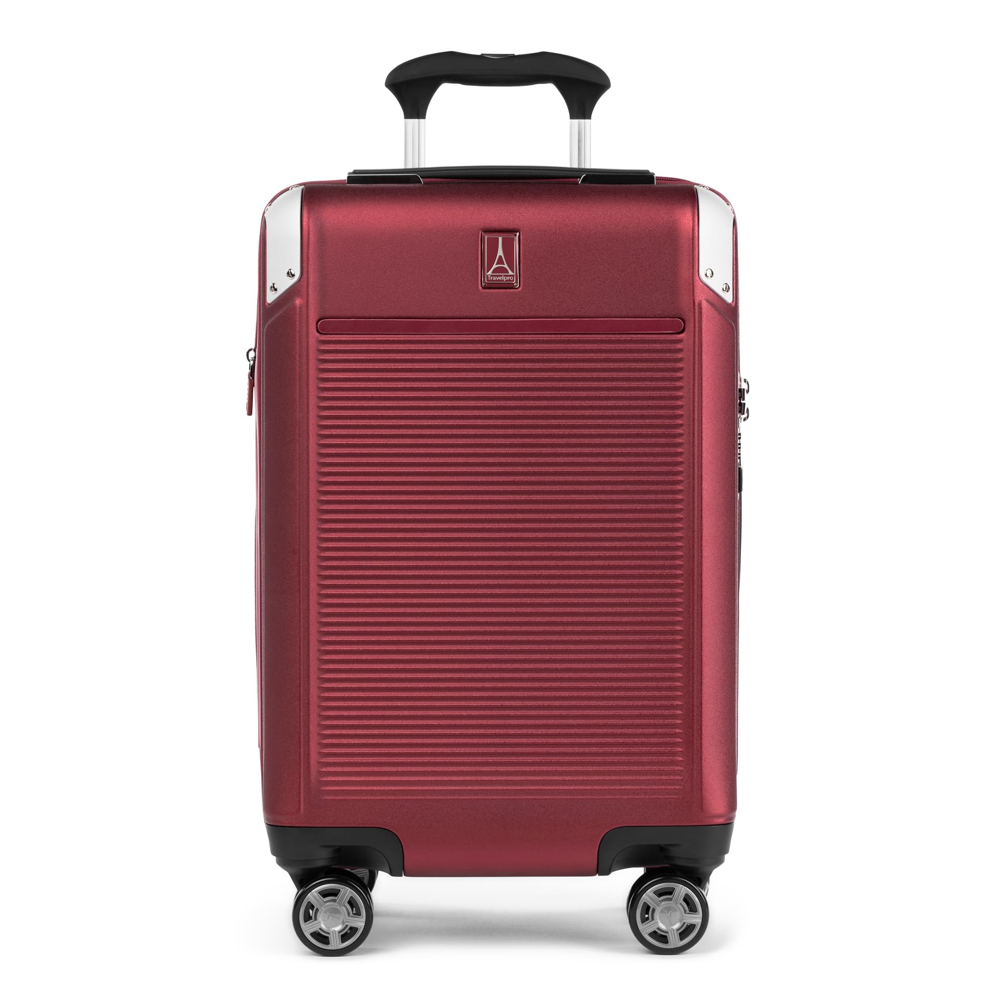 Platinum Elite Hardside Expandable Spinner Wheel Luggage TSA Lock Hard Shell Polycarbonate Suitcase, Daring Red, Carry-on 21-Inch