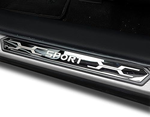 GZBFTDH Auto Door Sill Protector, for Toyota Rav4 Corolla Cross 2019 2022 Accessories Car Door Edge Guard, Stainless Steel Plastic Kick Plates