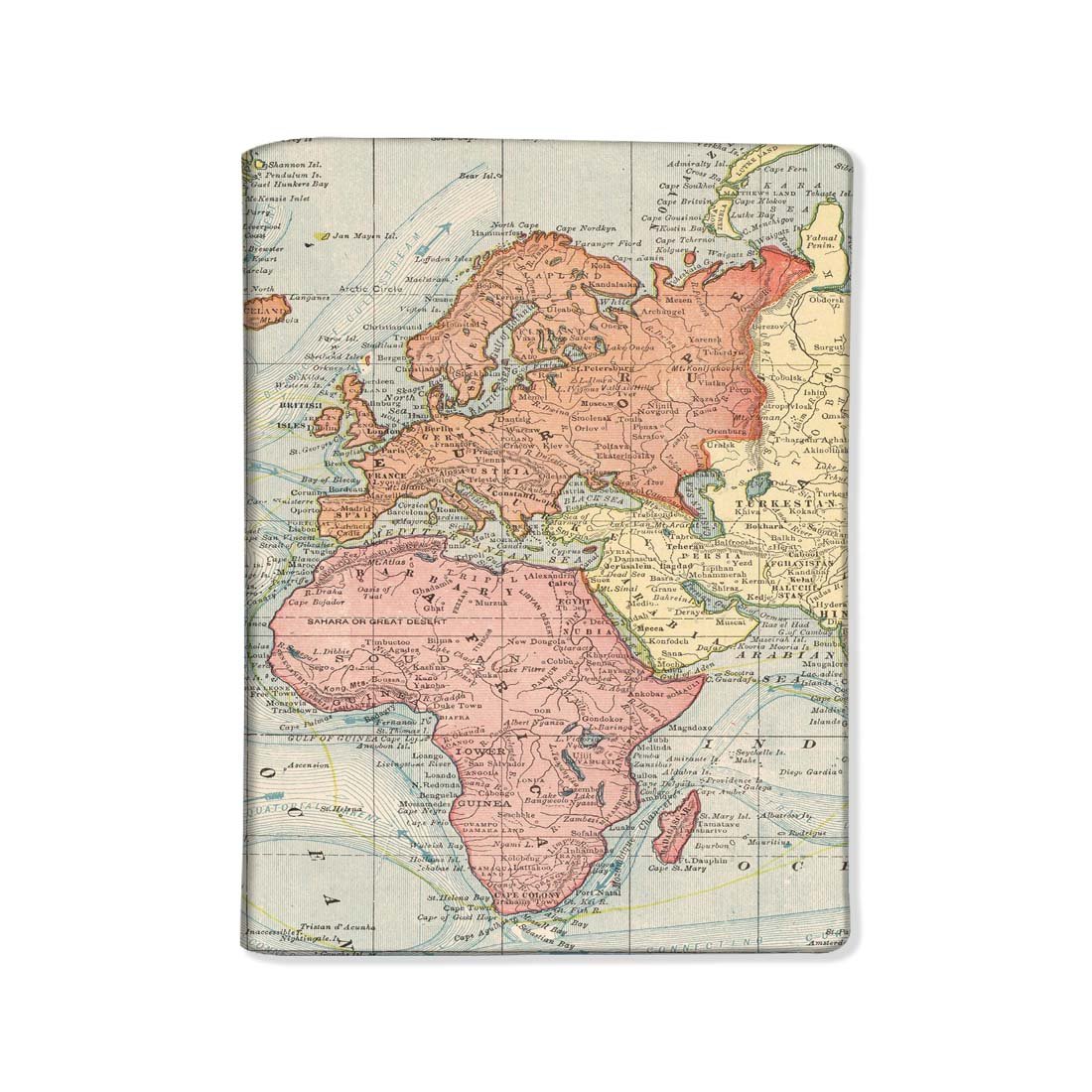 Multicolor Vintage Map Design Passport Cover - Vintage World Map Globe-image-27