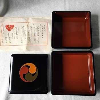 Amazon.co.jp: 原社 秀衡塗 重箱 お重 ニ段重 五彩塗