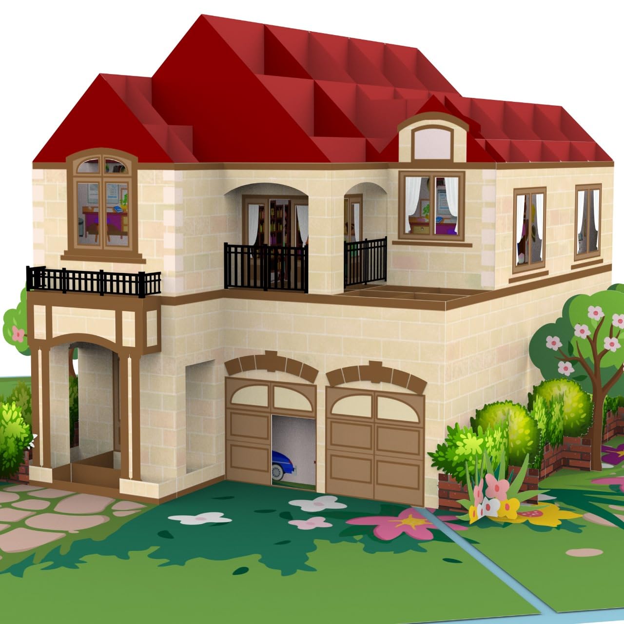 iGifts And Cards 3D Welcome Home Pop-Up Greeting Card – 5" x 7" with Notecard – Ideal for Housewarming, New Homeowners, Realtors, Moving Day, and