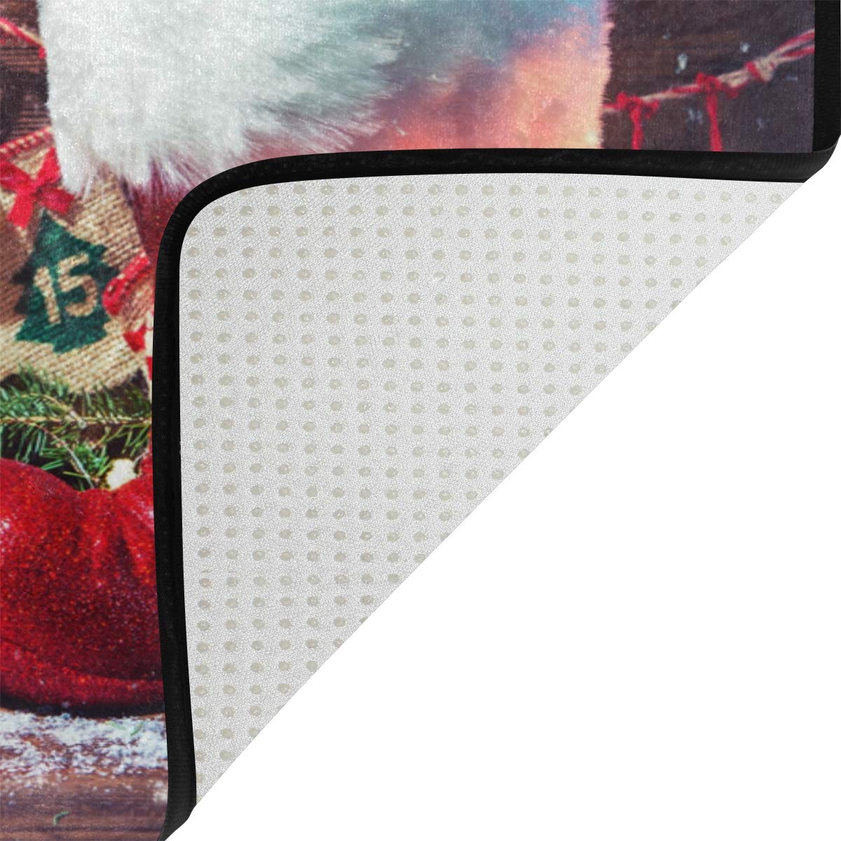 FOSDICK Zerbino Natalizio Ingresso, 40x60cm Tappeto Natalizio, Zerbino di Natale, Tappeto Assorbente con Albero di Natale Camion, Tappetino Antiscivolo, Decorazione Casa per interni ed esterni