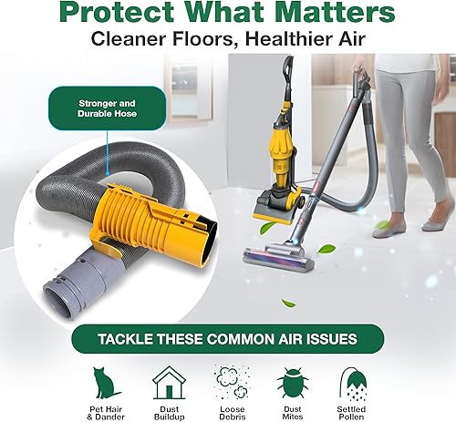 Miniatura 4 de Crucial Vacuum Compatible con Dyson DC07 All Floors Hose Silver/Yellow No. 904125-51