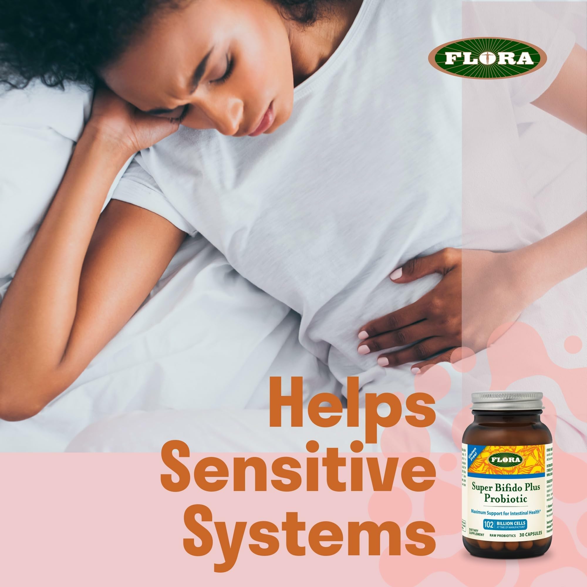 Flora Super Bifido Plus 102 Billion CFU, Raw Probiotics for Men & Women, Bifidobacterium, Lactobacillus, Digestion, IBS, Immune System, Gut Balance Supplements - 30 Vegetarian Capsules