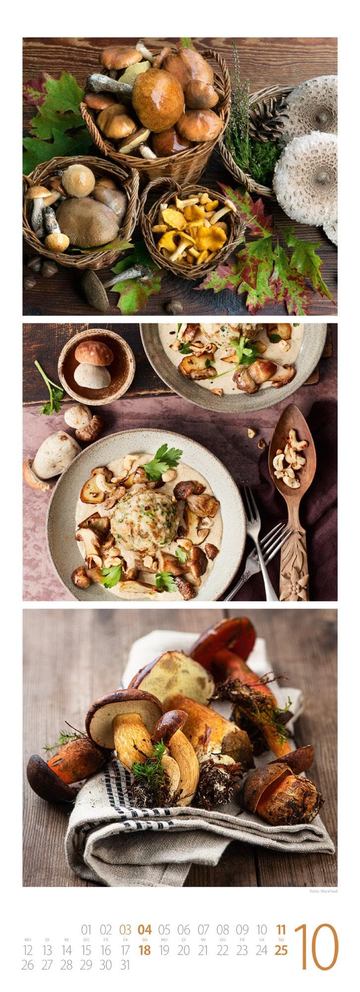 GenussZeit Triplet-Kalender 2026 | Ein sinnlicher Blick in die Küche | Farbintensiver Küchen-Kalender im schlanken Hochformat (24x66 cm) | Für Foodies