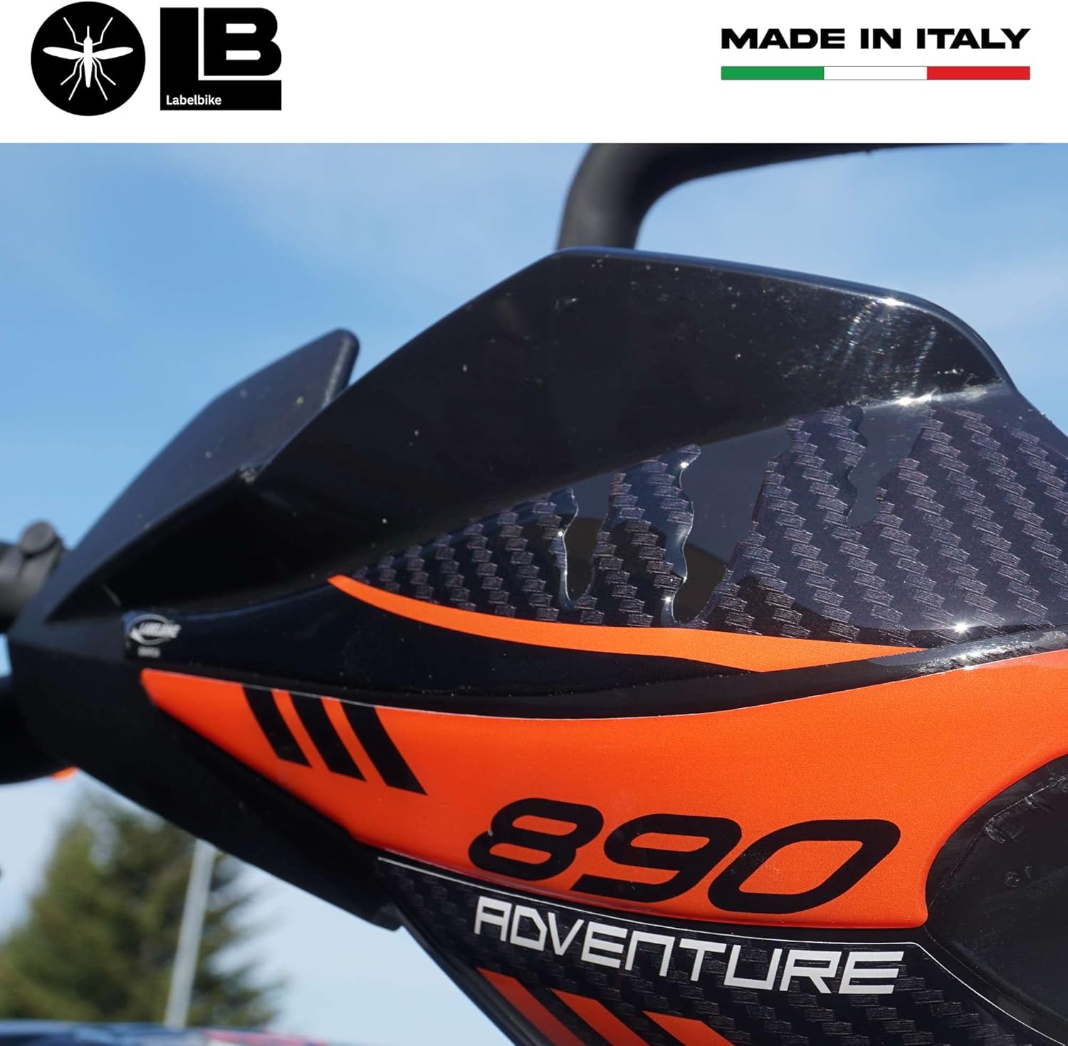 labelbike - 3D Motorcycle Handguard Protection Stickers Compatible with KTM 890 Adventure 2021-2022