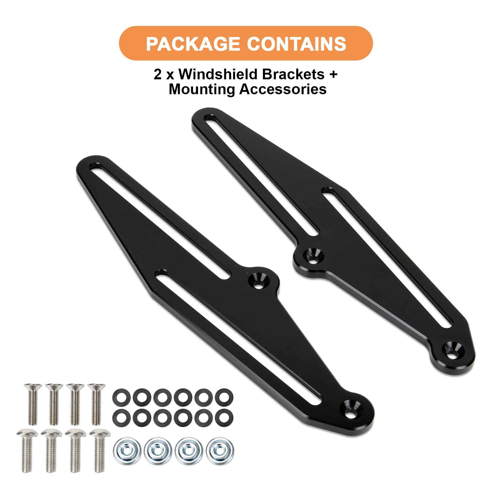 PSLER Regolatore Della Staffa del Parabrezza per TENERE 700 XTZ 700 2019 2020 2021 2022 2023, Kit di Montaggio per la Regolazione Dell'altezza del Parabrezza da 4 Pollici 100 mm Accessori Moto