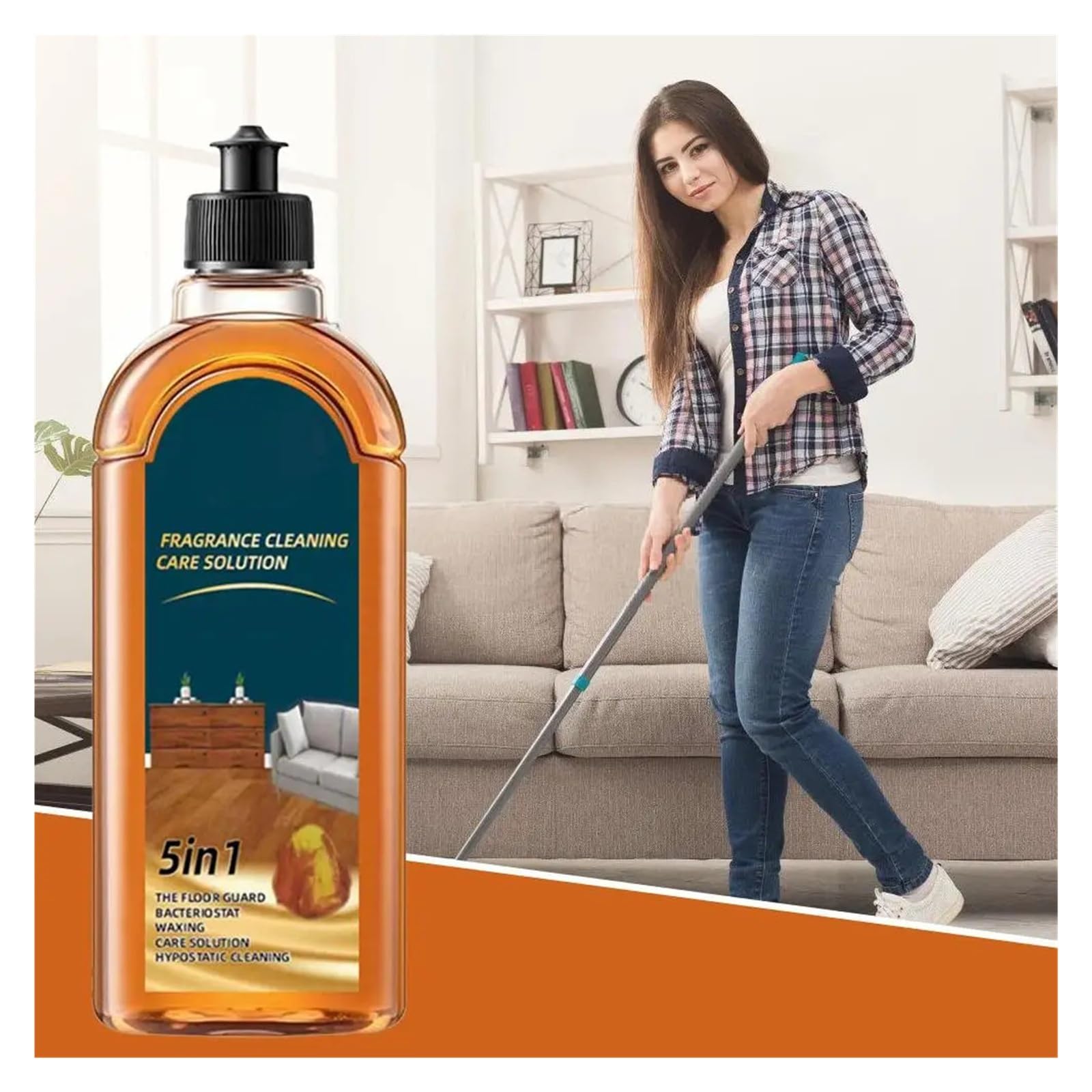 Detergente liquido for pavimenti potente da 500 ml, for piastrelle, WC, lucidante, profumato, con soluzione detergente for pavimenti freschi e di lunga durata.(3pcs)