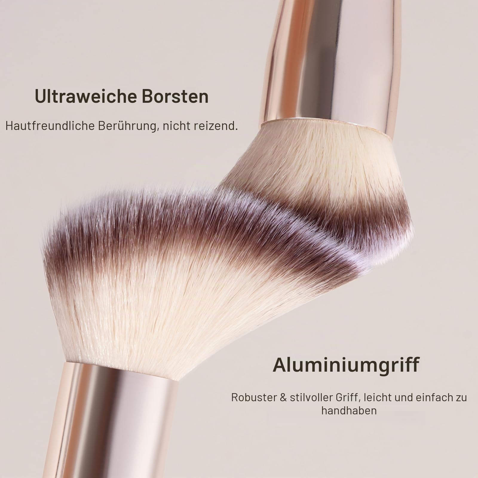 MAANGE Make-up-Pinselset 19-teilig Reise-Make-up-Pinsel für Lidschatten, Puder, Concealer und Foundation Professionelles Make-up-Pinselset mit Etui (Gold)