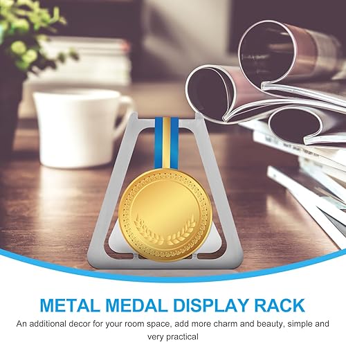 Miniatura 6 de Soporte para medallas, soporte de medallas individual, soporte para medallas de mesa, para maratón, gimnasia, karate, deportes, premios, insignias
