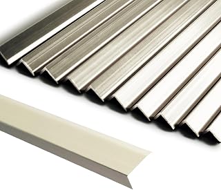 SUNWINGS 10-Pack 12 Inch Shiny Gold Peel and Stick Aluminum Tile Trim - Self-Adhesive Kitchen Backsplash Edge Liner with Groove Design