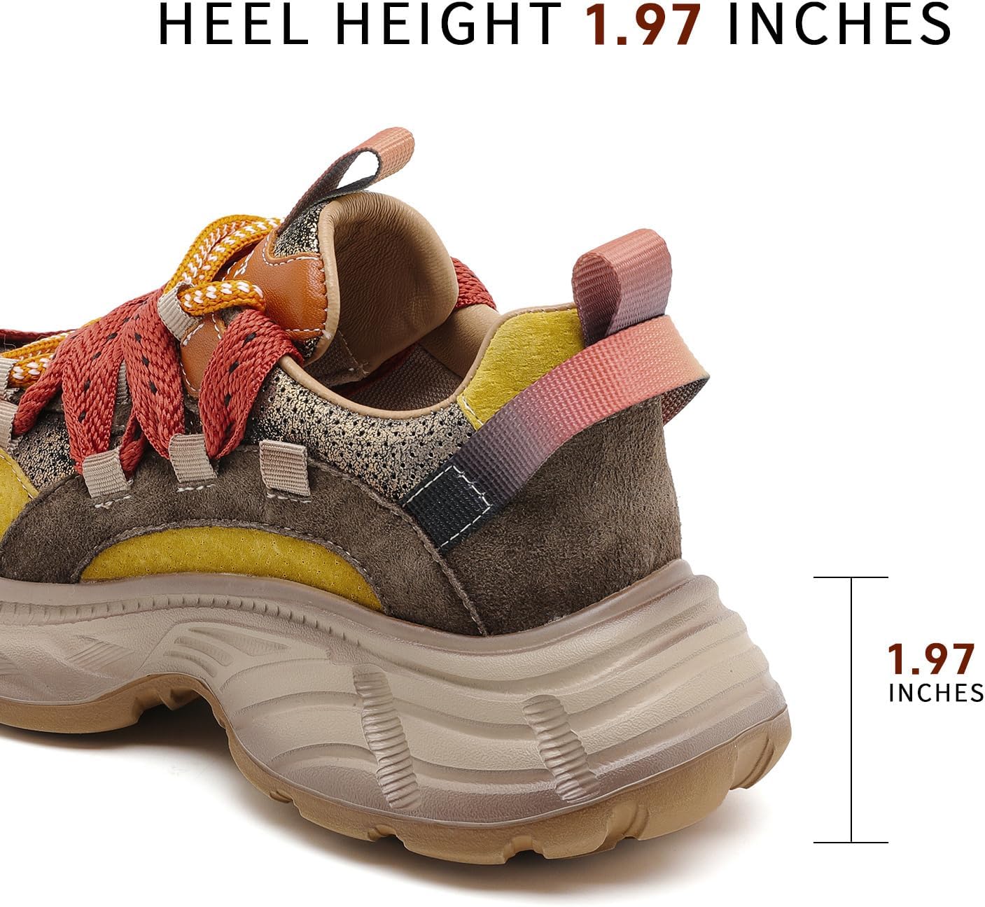 Women's Women Chunky Platform Running Shoes Breathable Mesh Lightweight Walking Sneakers Comfortable Casual Tennis Dad Shoes - Image 2