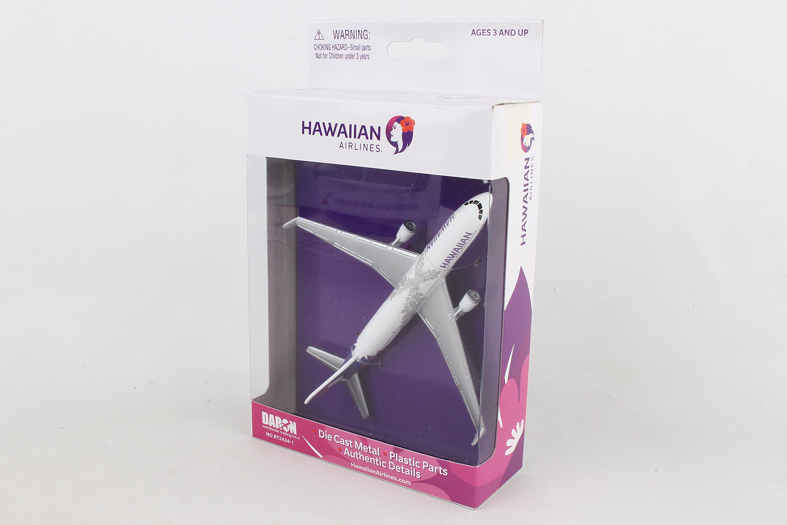 Daron Hawaiian Airlines Single Plane, White, Lemon Tree, 5 x 2 x 8 inches - Image 3