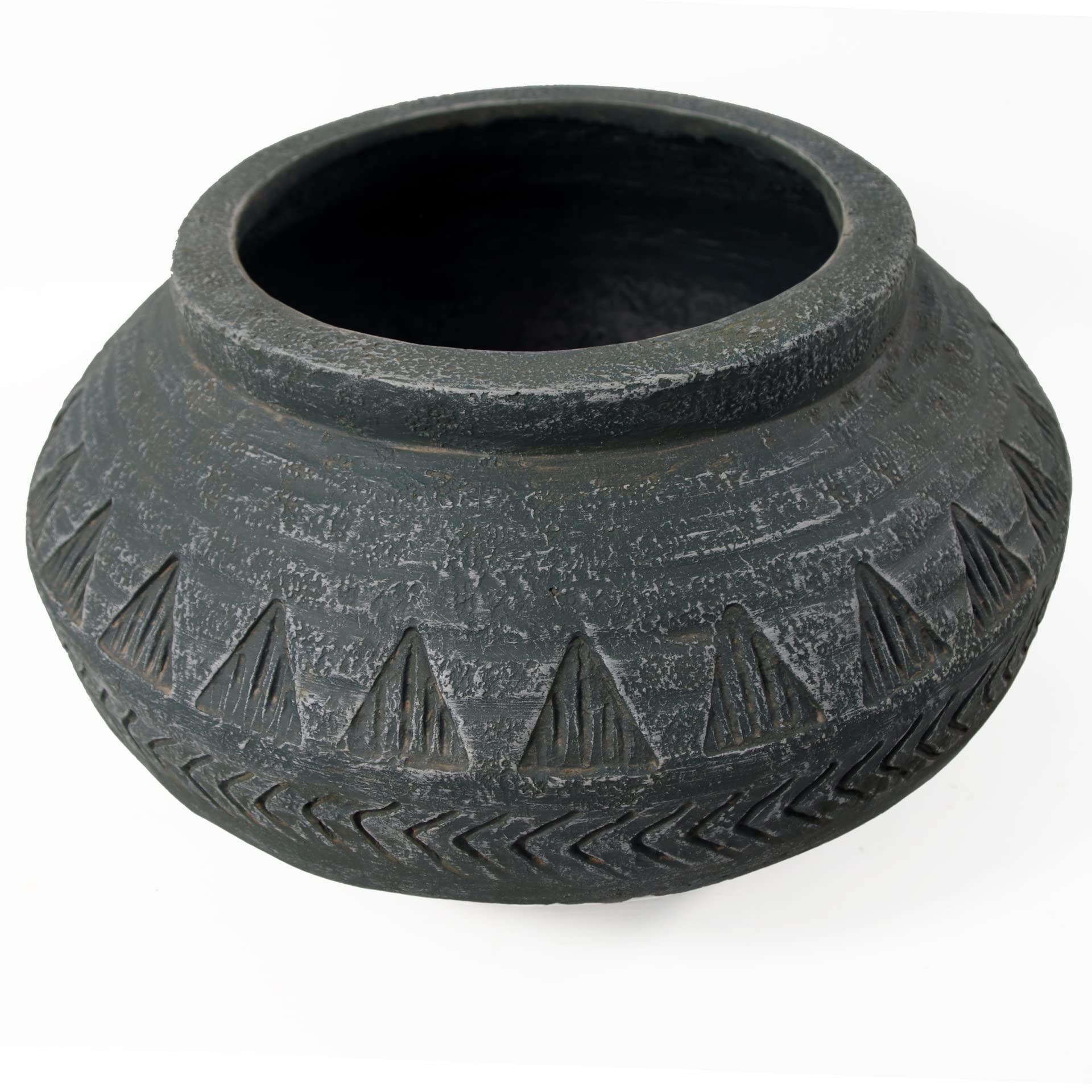 Jardinière Ronde En Métal Laqué Beige - Cache-Pot - Pot De Fleur