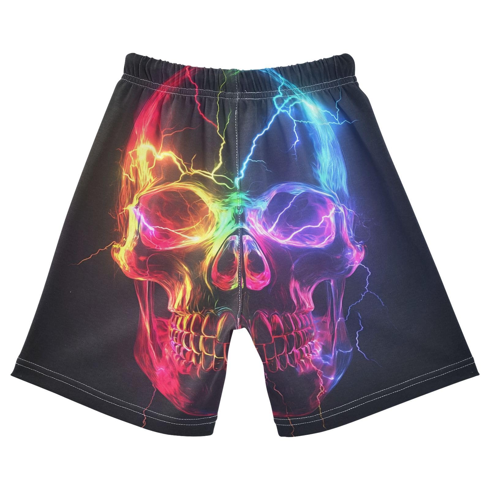 UMIRIKO Unisex Baby Shorts 3D Skull Colorful Cotton Shorts for Toddlers 3T 202c1050
