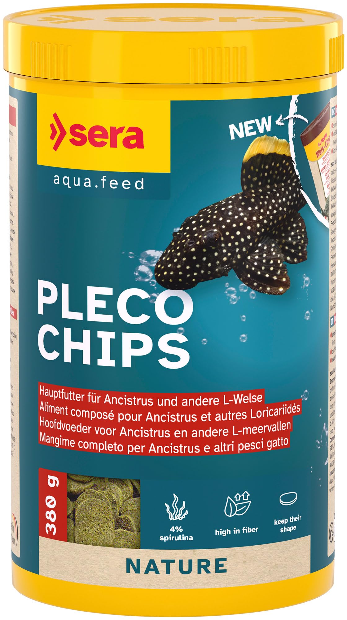 Sera pleco chips puces coulantes pour loricariidés et poissons de fond 1 L