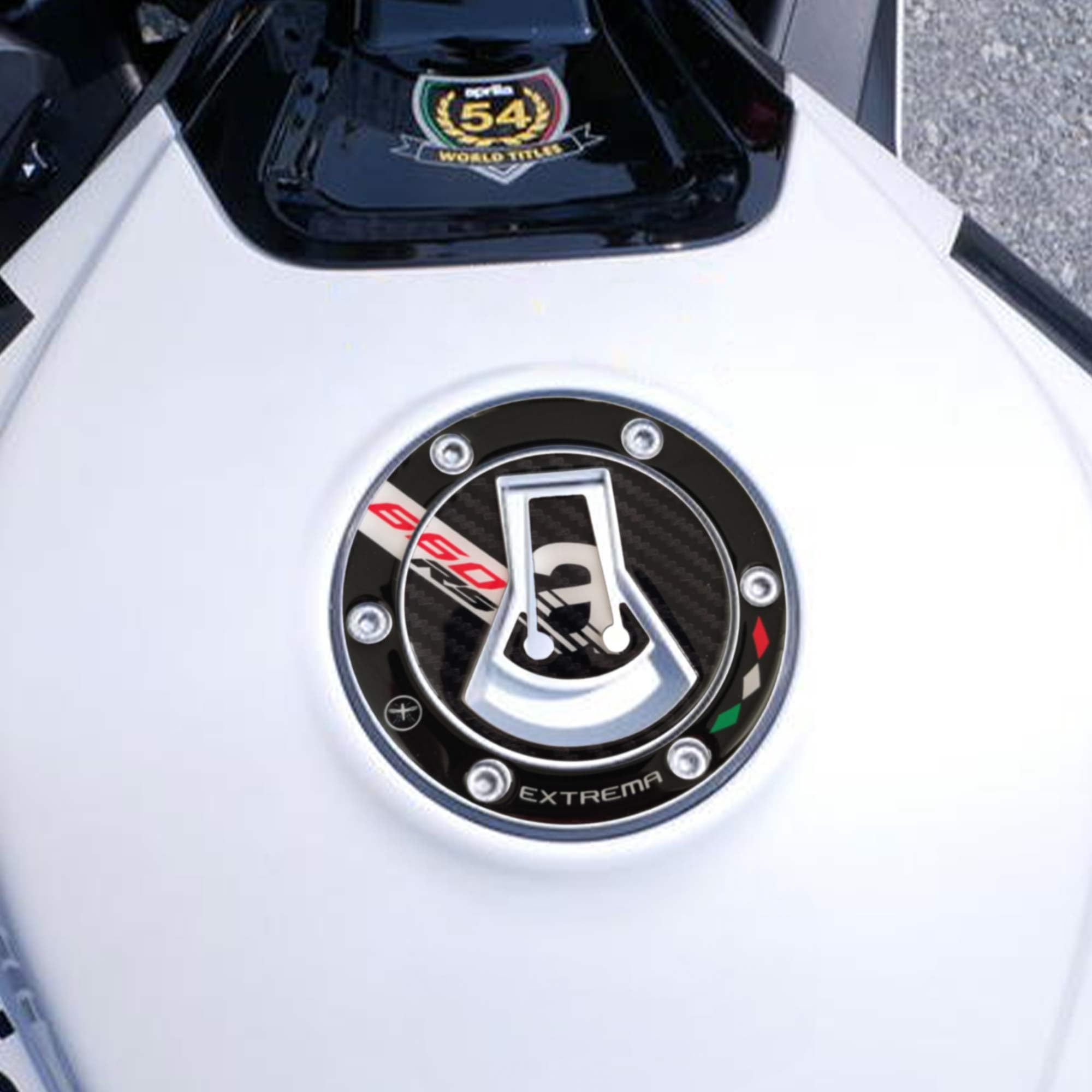 labelbike - 3D Sticker Protection and Decoration Motorcycle Fuel Cap Compatible with Aprilia RS 660 Extrema 2023-2024