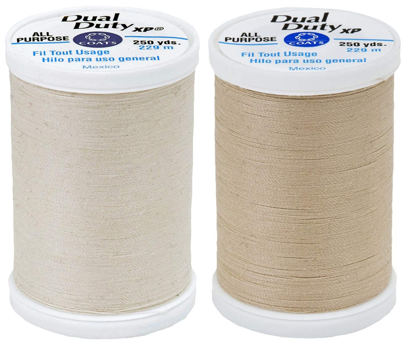 Coats & Clark Inc.Natural Buff Bundle - Dual Duty XP General Purpose Thread 250 Yards Each