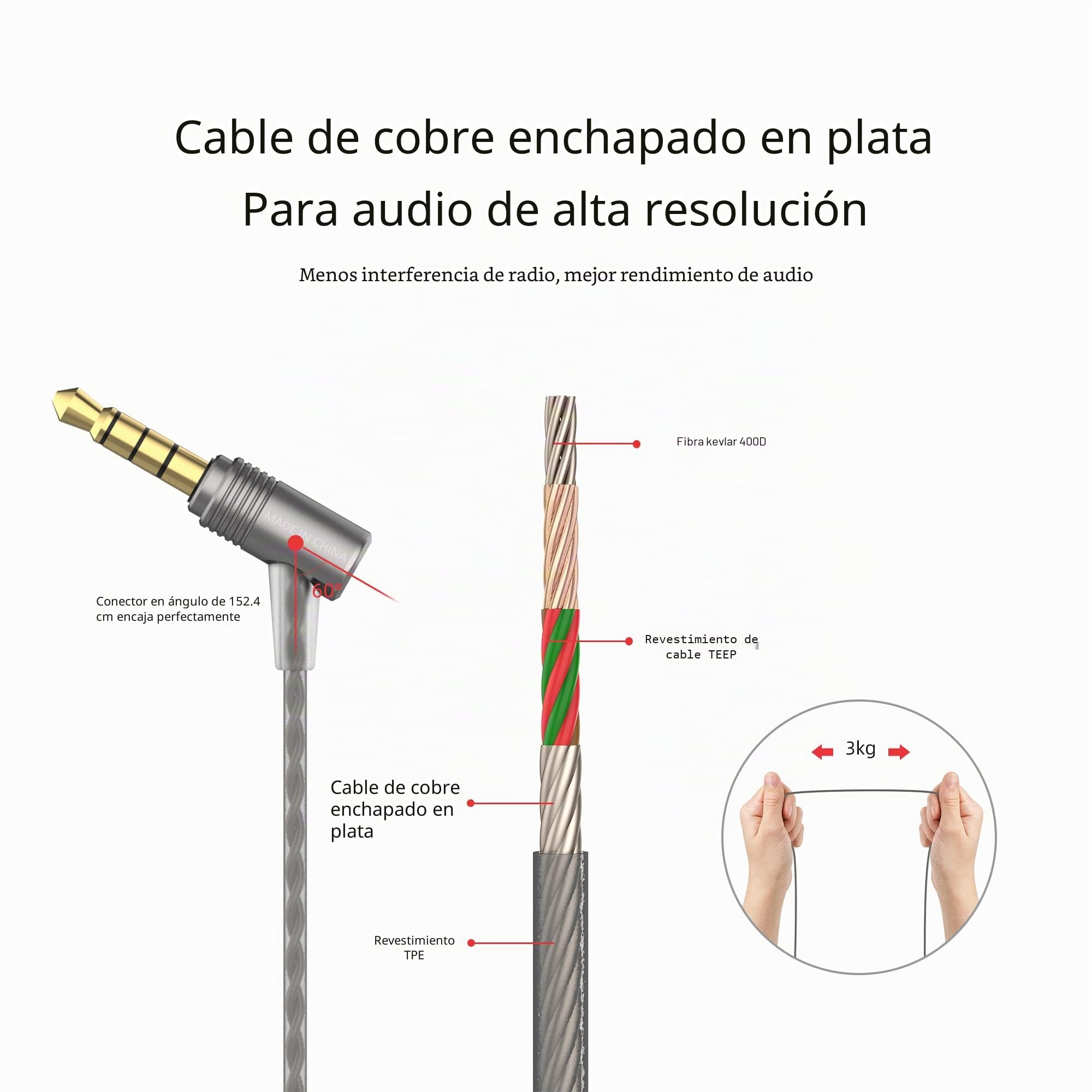 SoundMAGIC E11C Auriculares Cableados, Micrófono, HiFi, 3.5mm, Plata Oscura | Llamadas nítidas, sonido equilibrado, bajos potentes, carcasa de aluminio, cable resistente, ajuste ergonómico
