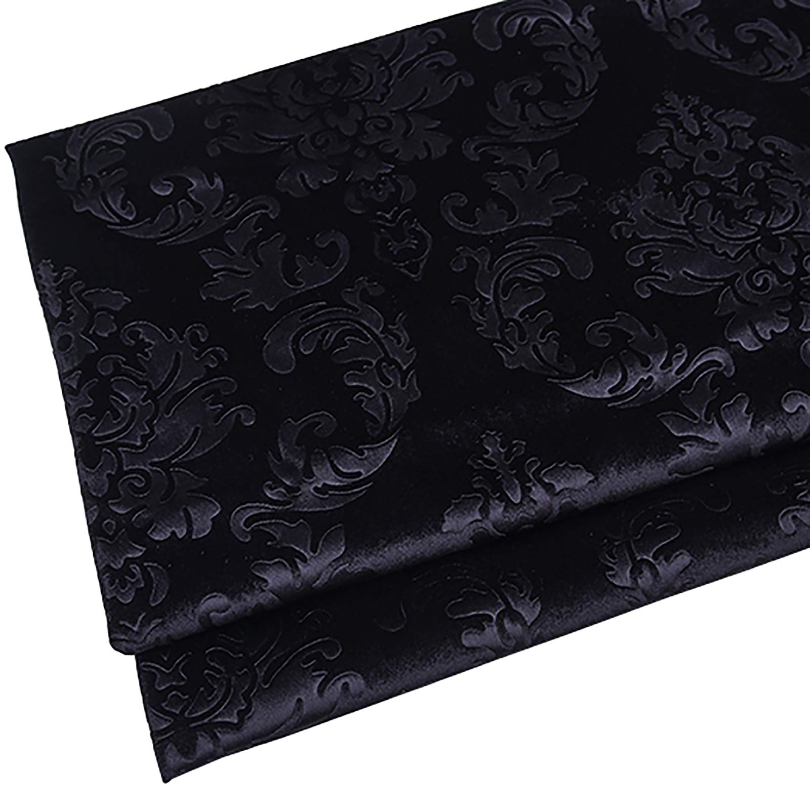 MUYUNXI Soft Thicker Velvet Fabric Upholstery Dressmaking Curtain Blind Cushion Craft Velour Material 145 Cm Wide Sold by The Meter(Color:Black)