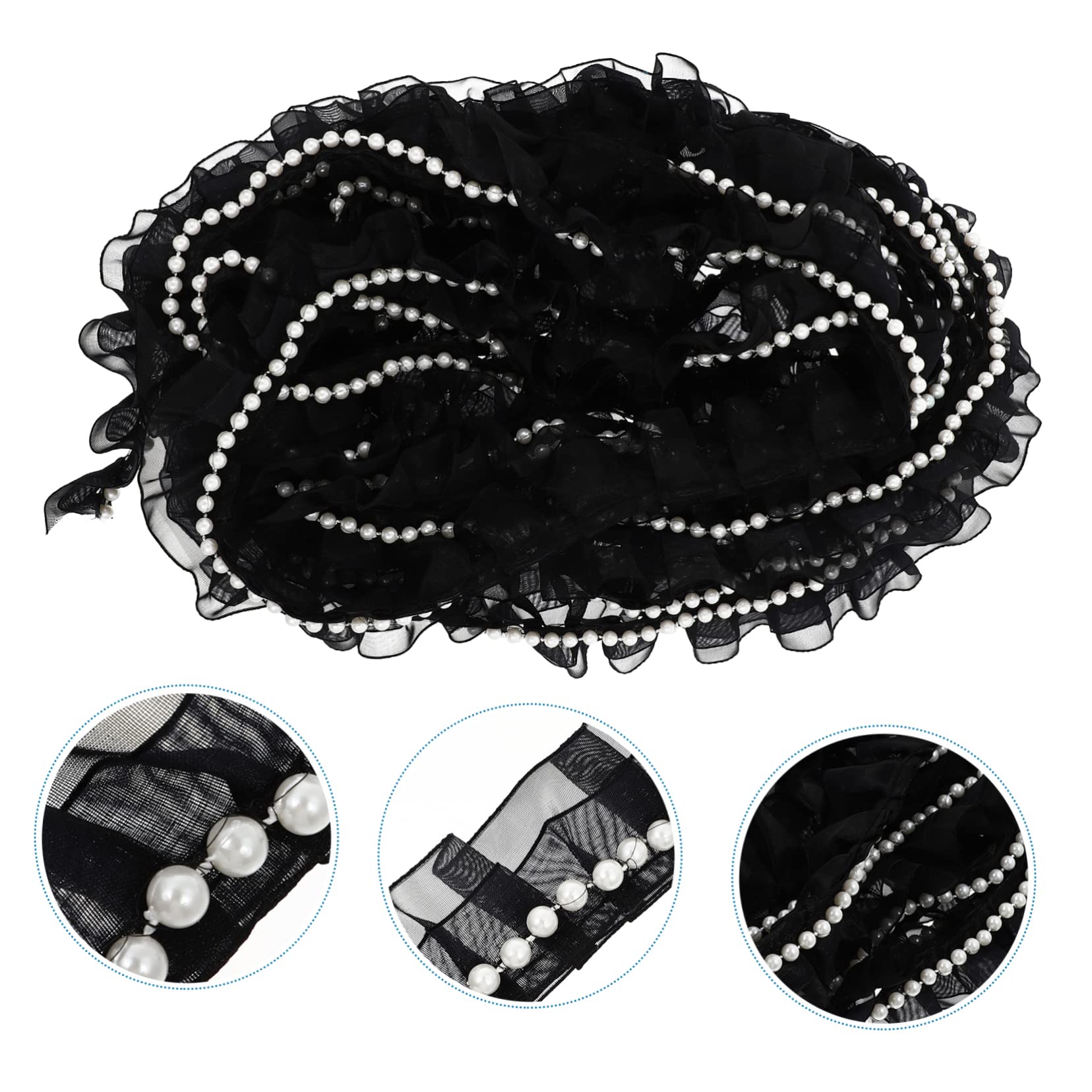 1pieza Cinta De Encaje De Perlas Para Vestidos De Novia Material y Yardas De Trim Para Manualidades y Costura