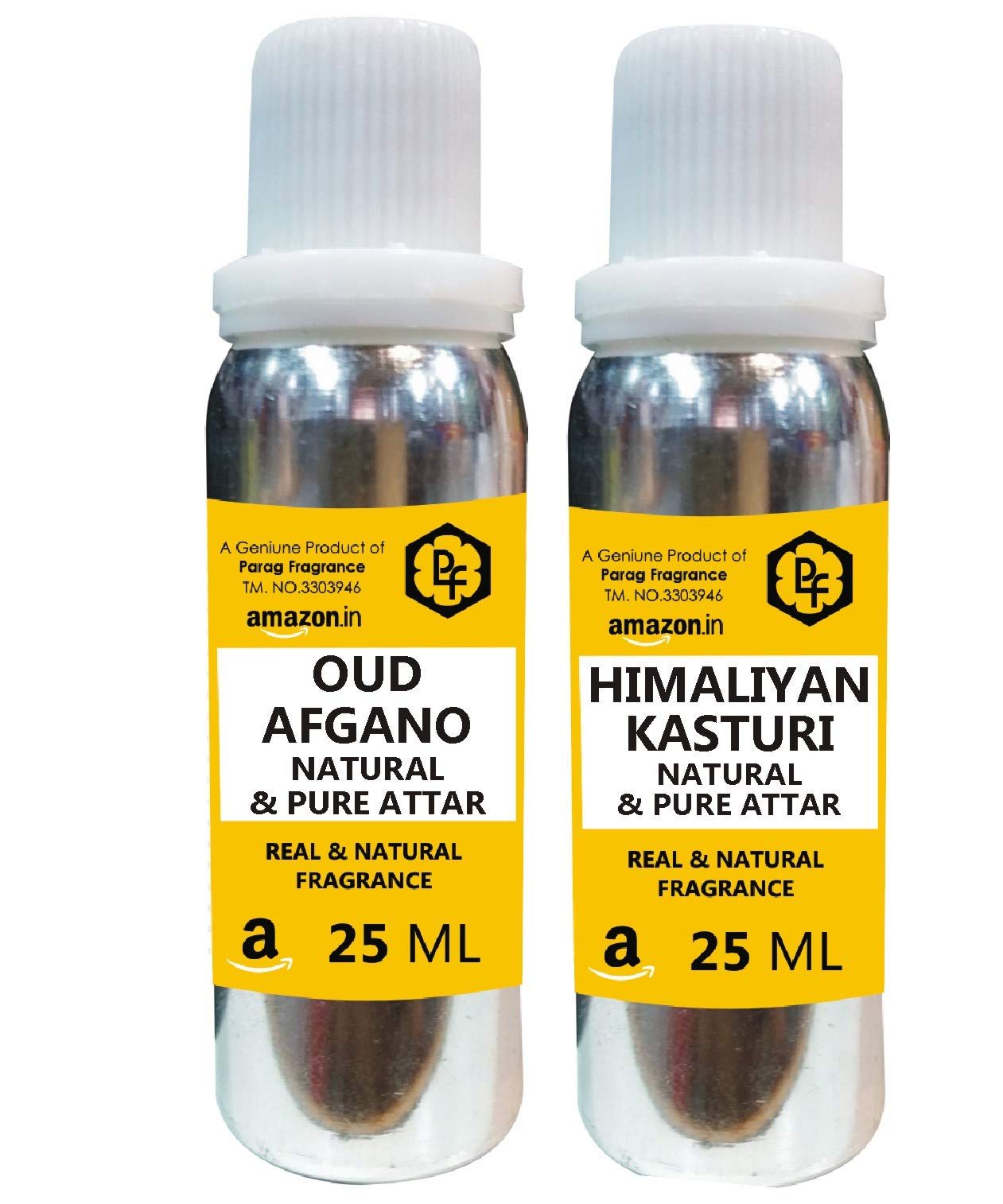 Parag Fragrances Oud Afgano Attar 25ml and Himalayan Kasturi Attar 25ml Total 50ml Attar (Limited Time Offer) Best Attar By Parag Fragrances (Alcohol Free Long Lasting Attar)