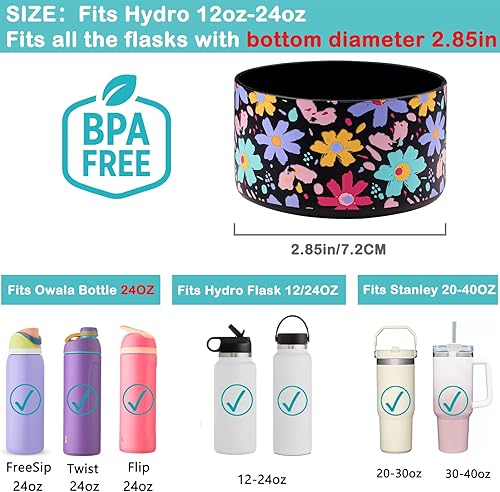 Miniatura 2 de HEYSKAY Protective Flask - Bota de silicona de 12 a 40 onzas para botella de agua Hydro Flask, y compatible con Stanley Tumbler, Yeti, Simple