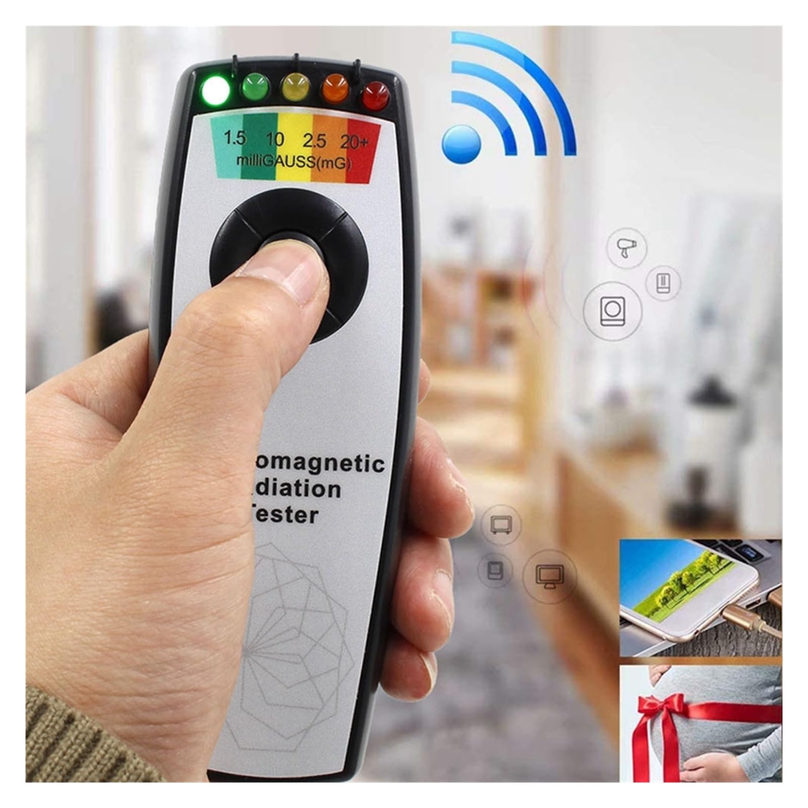 Electromagnetic Field EMF Meter Ghost Hunting Detector Portable Magnetic Gauss