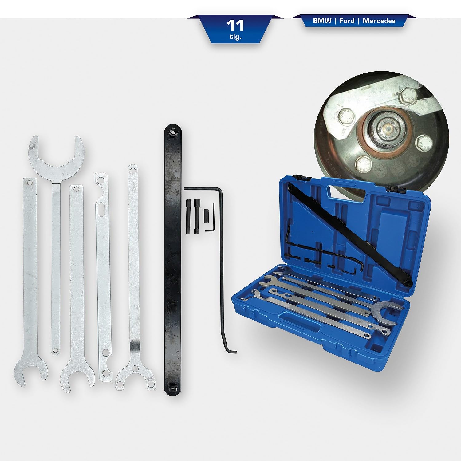 BRILLIANT TOOLS BT521250 Kit chiave mozzo ventola, 11 pz [Powered by KS TOOLS]