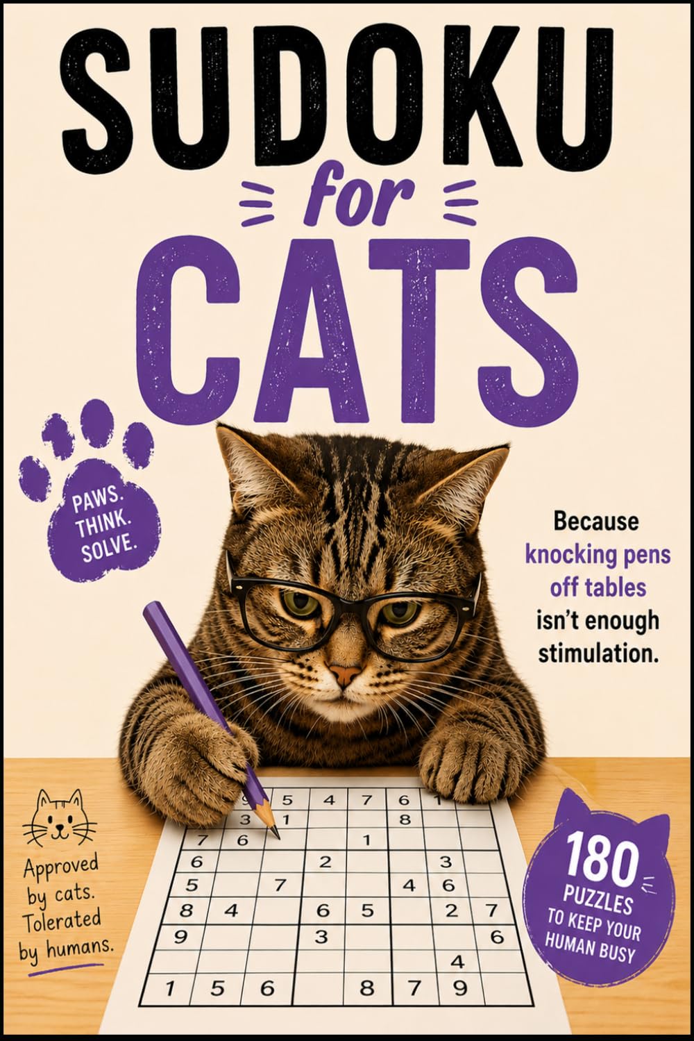 Sudoku for Cats: 180 Funny Sudoku Puzzles for Cat Lovers, Cat Moms, Cat Dads, and Gift Giving