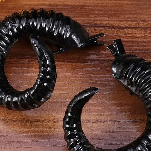 Miniatura 6 de Beaupretty 1 par de pinzas para el cabello de cuernos de oveja, horquilla de diablo, horquilla para la cabeza, accesorios para el cabello de