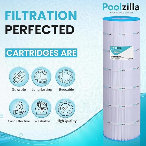 Miniatura 5 de Poolzilla Paquete de 2 cartuchos de repuesto para CC150, CCRP150, PAP150, Unicel C-9415, R173216, 59054300, Filbur FC-0687, 160317, 160355, 160352,