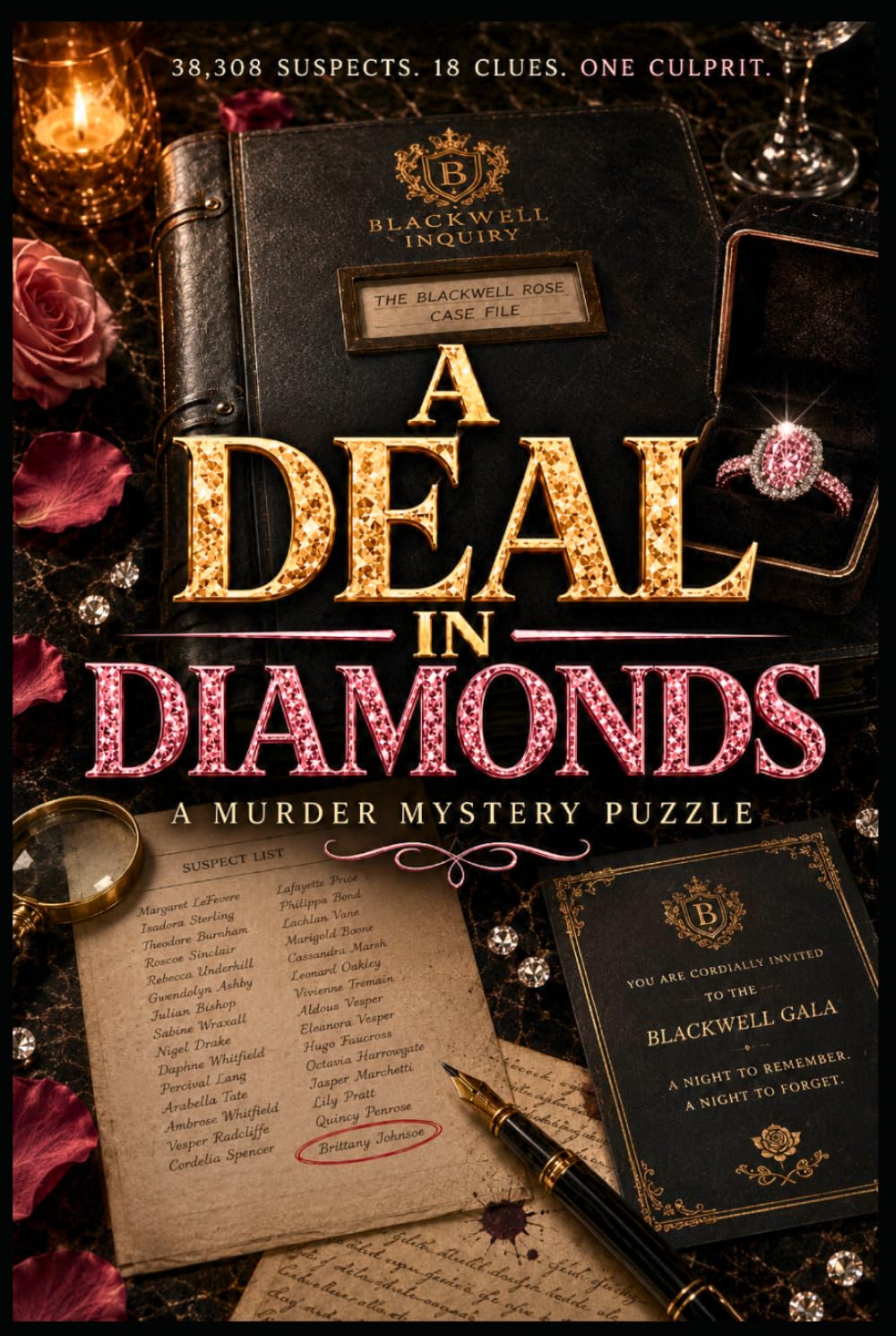 A Deal in Diamonds: A Murder Mystery Puzzle Book with 38,308 Suspects, 18 Clues, and One Guilty Name