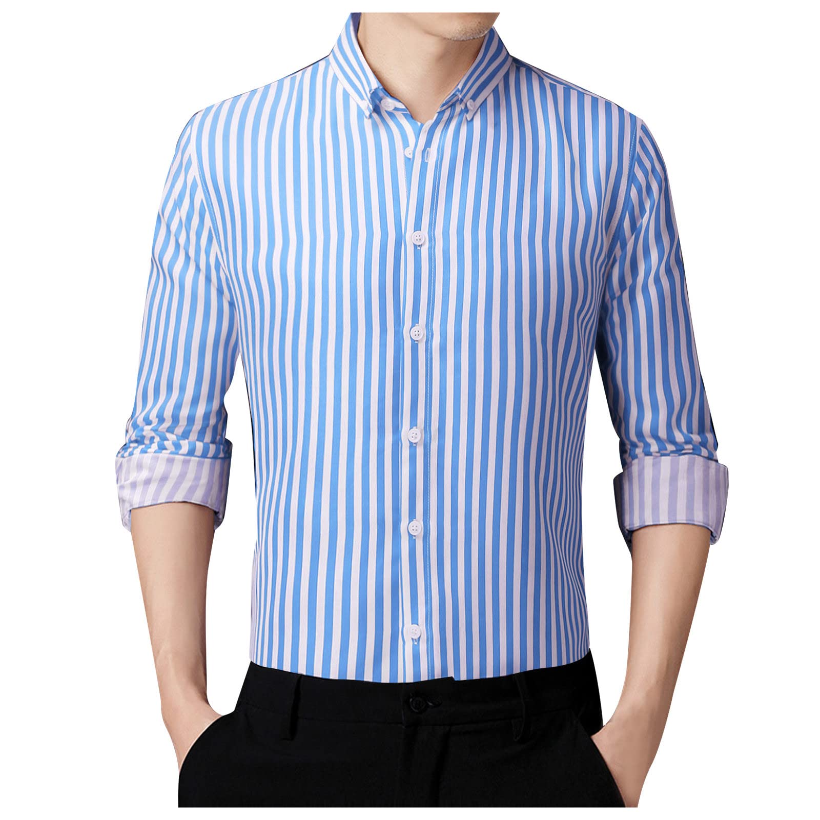 Pacco Da 2 Camicie Uomo/Ragazzo – Manica Lunga, Colori Bianco E Blu – Ideali Per Scuola O Ufficio - Foto 2