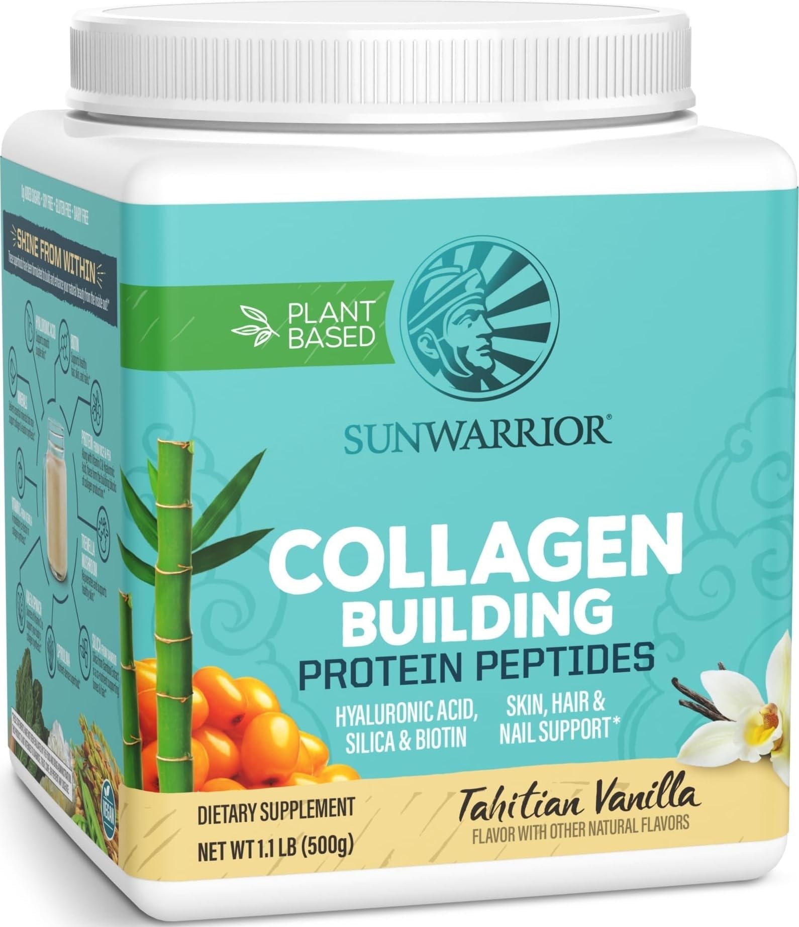Collagen Building Protein Peptides, Tahitian Vanilla, 500 g