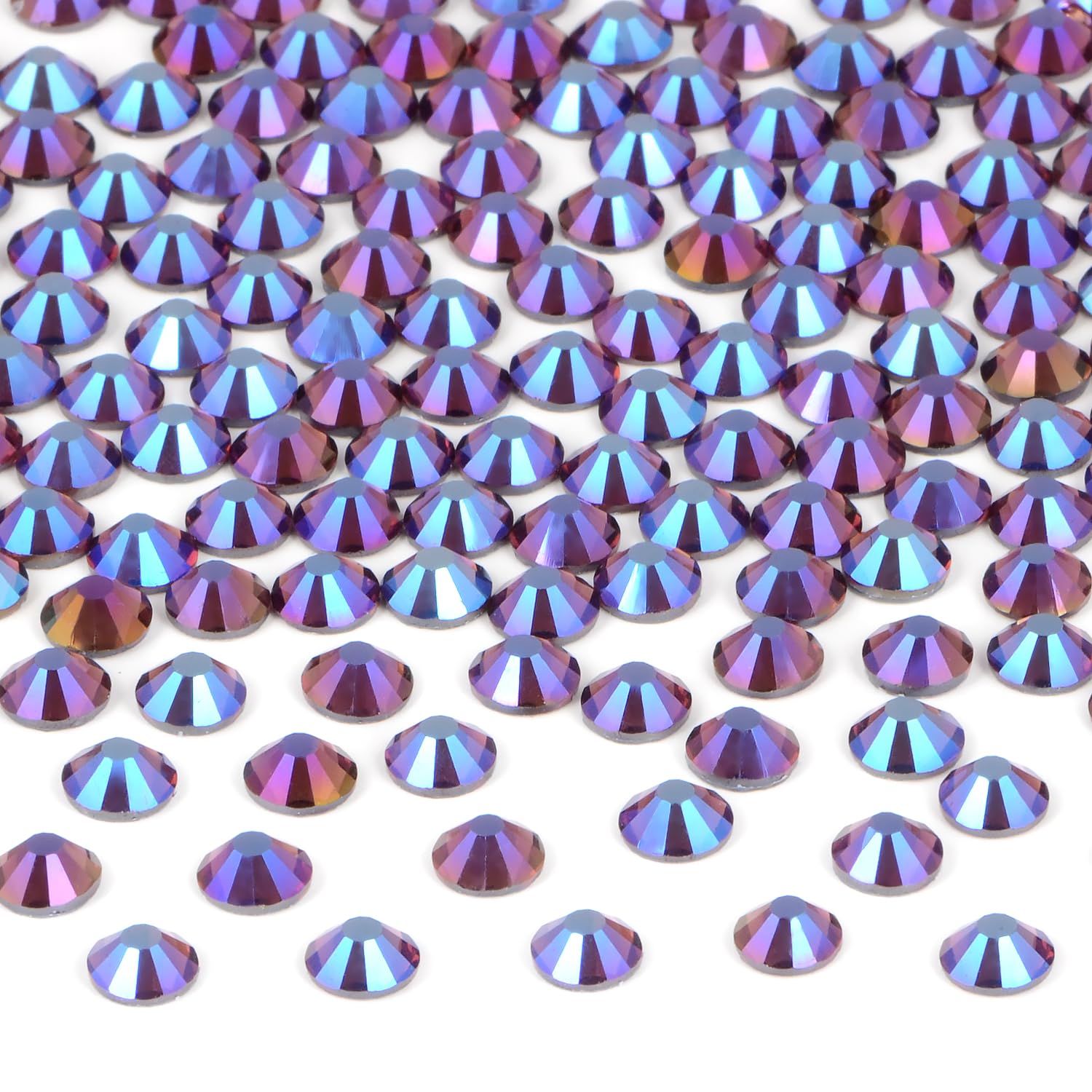 144 pcs SS30 Amethyst AB Hotfix Rhinestones Flatback Round Crystal Glass Rhinestones Gems for Crafts Nail Face Art Clothes Shoes Bags DIY