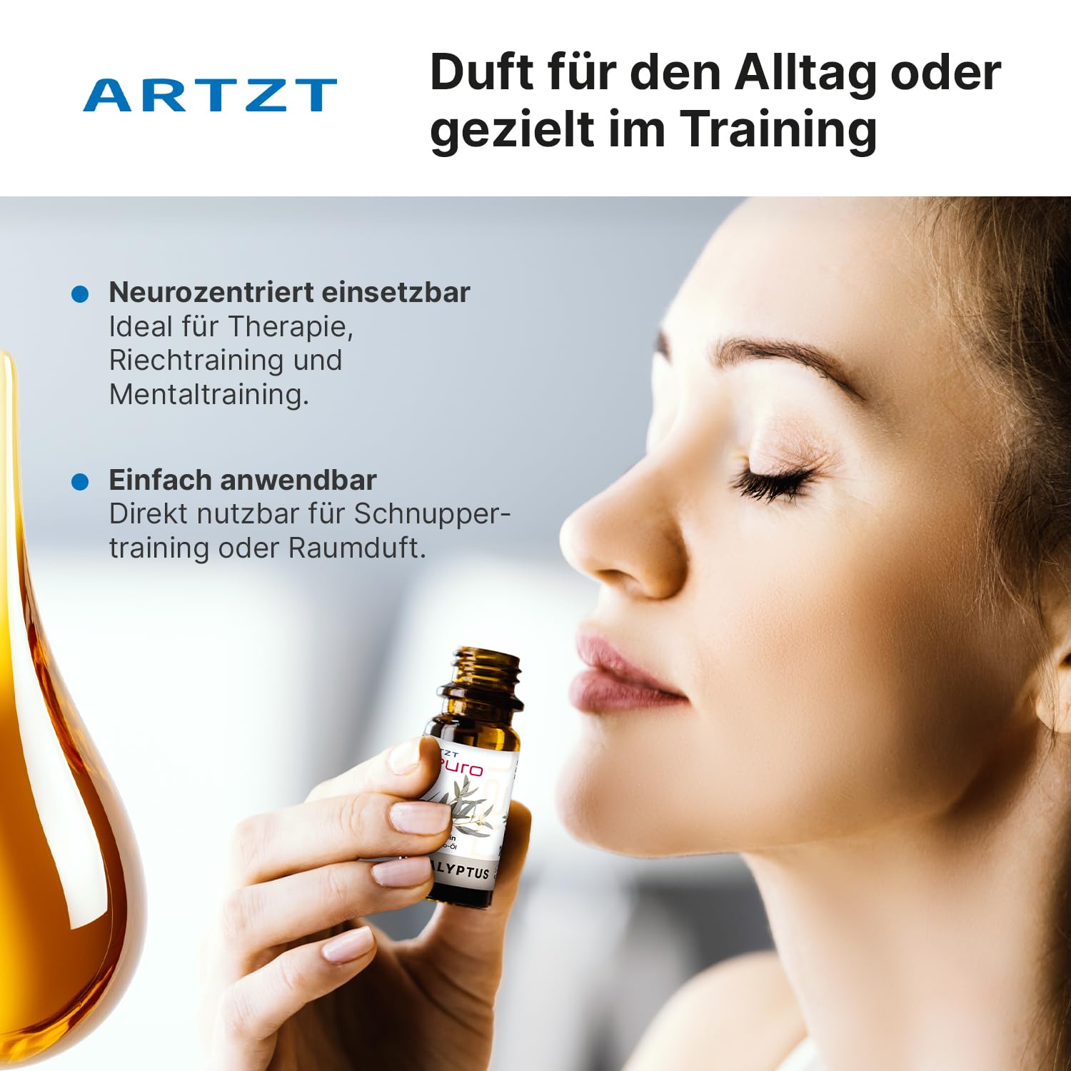 Duftöl Set 5 x 10 ml | Natürliche ätherische Öle Bio | Ätherische Öle naturrein | Riechtraining Set | Geruchstraining Set | Smell Training Kit | Aromatherapie | Essential Oils | Inkl. Etui
