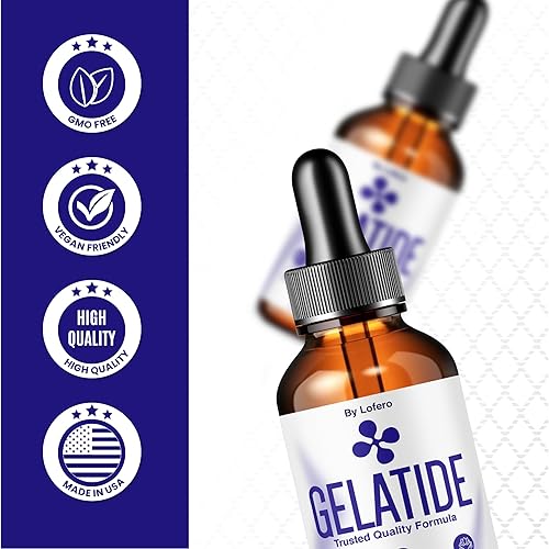 Miniatura 6 de Gotas de gelatida, Gela Tide Suplemento Líquido de Apoyo a la Pérdida de Apoyo Fórmula Equilibrio Forma Curvas Natural Bienestar Vitamina Máxima