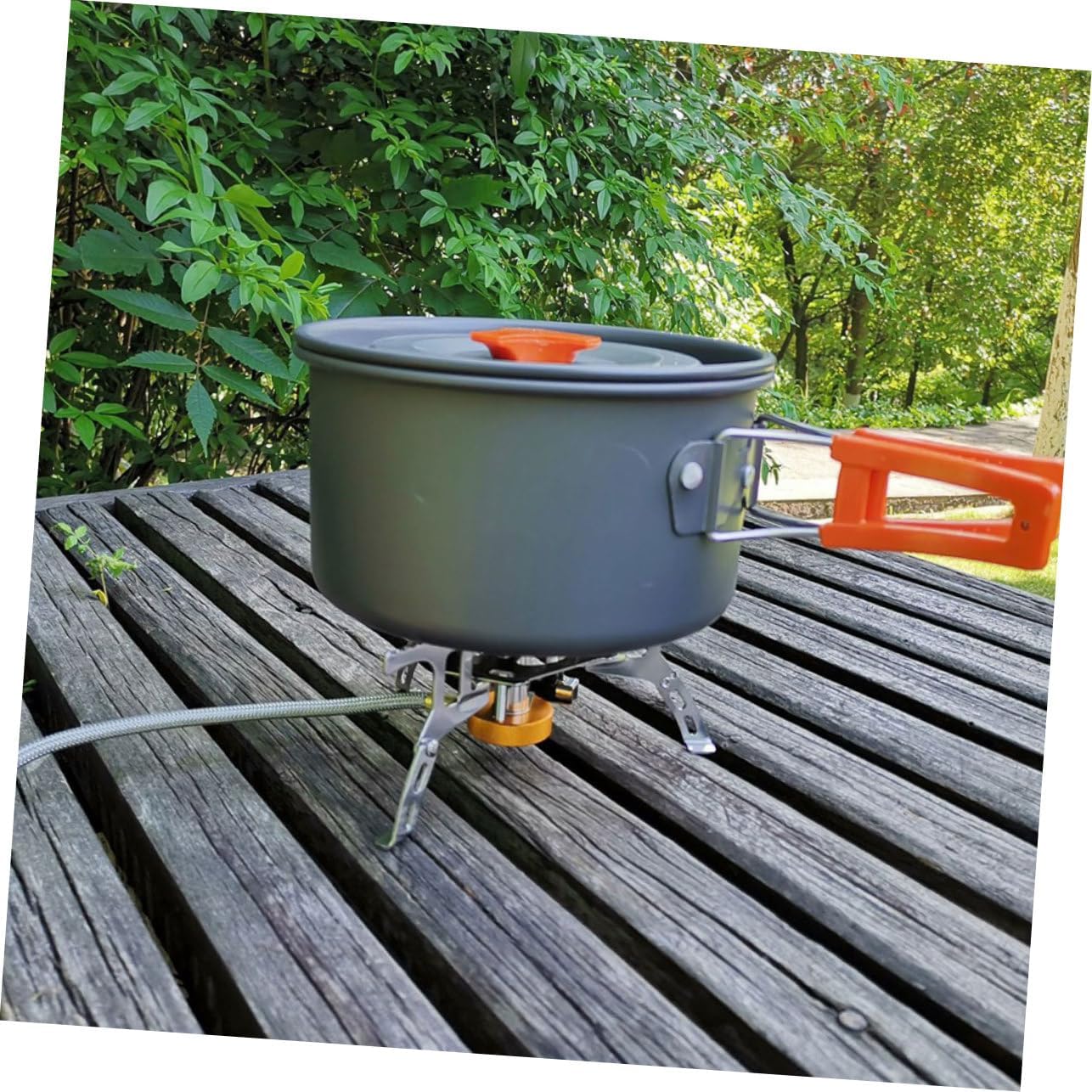 Camping Cookware Set Titanium Folding Cook Set Cooking Utensils Essential Outdoor Supplies