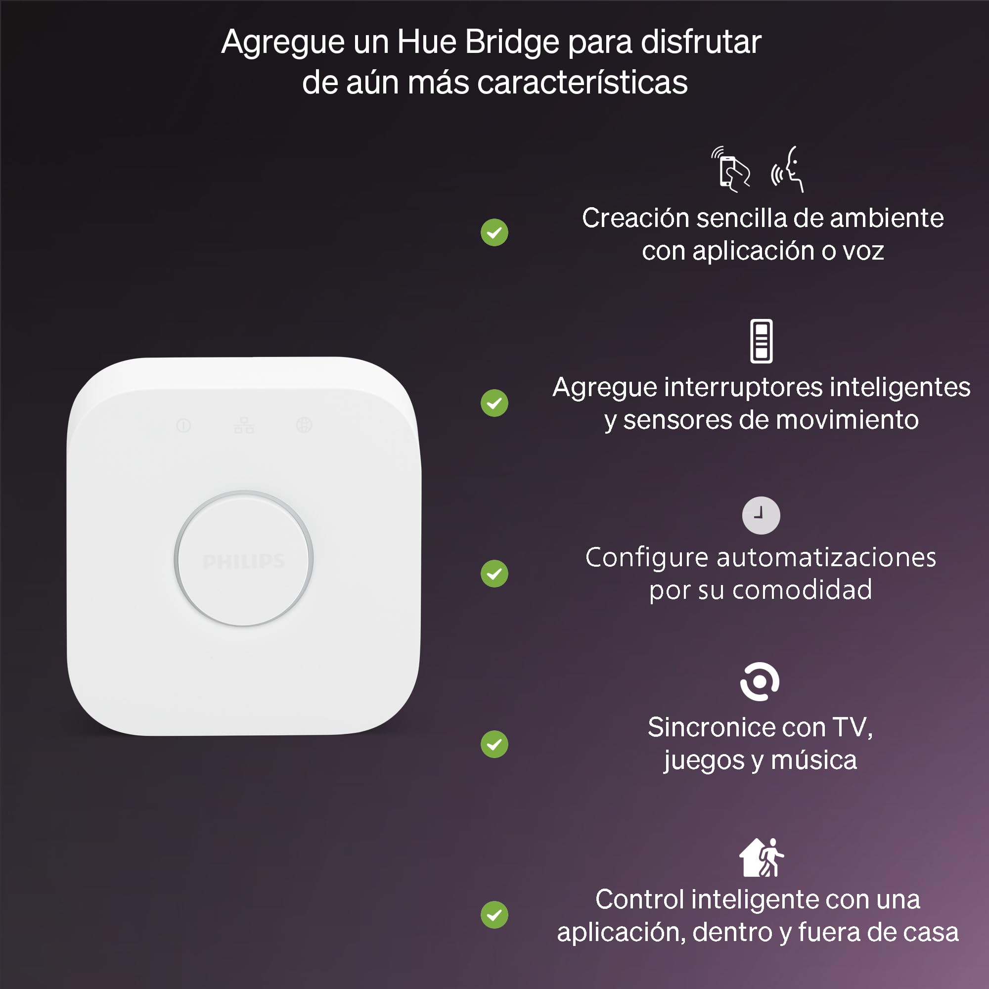 Philips Hue Essential - Bombilla Led Inteligente A60 Smart (4), luz blanca y colores, luminaria led E27 Base, 8 W, 2200 K-6500 K, 806 lm, regulable, compatible con Alexa, Google Assistant y Apple Home