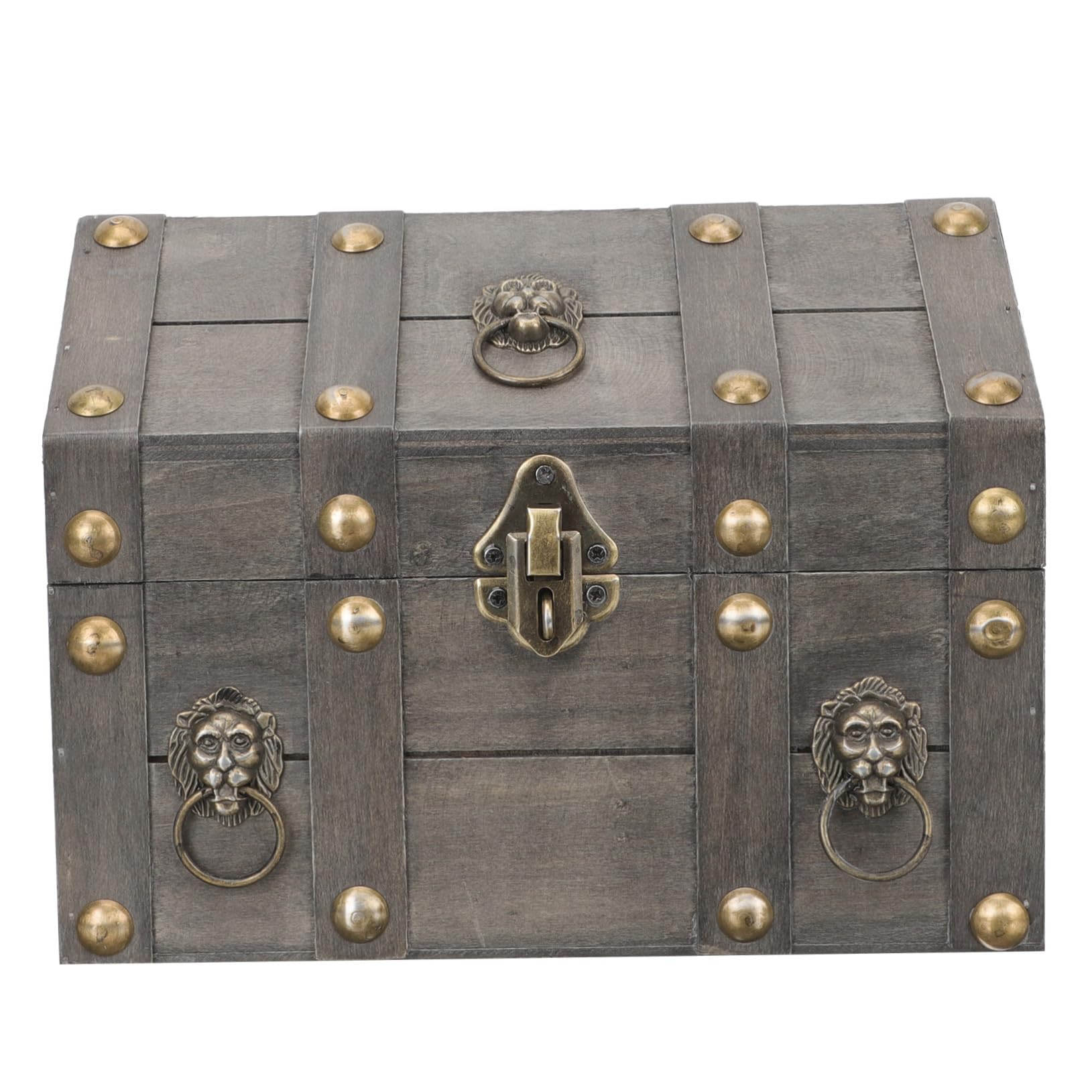 Holibanna Schmuckschatulle Aus Holz Holzschlosskasten Vintage Schmuck Organizer Tragbare Holzkiste Mit Schloss Staubschutz Reise Geschenk Für Frauen