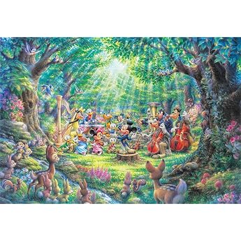 Tenyo (Tenyo) 【Made in Japan】 1000 Piece Jigsaw Puzzle Disney Forest of Philharmonic (19.7x28.9 inches) D-1000-045 with glue 