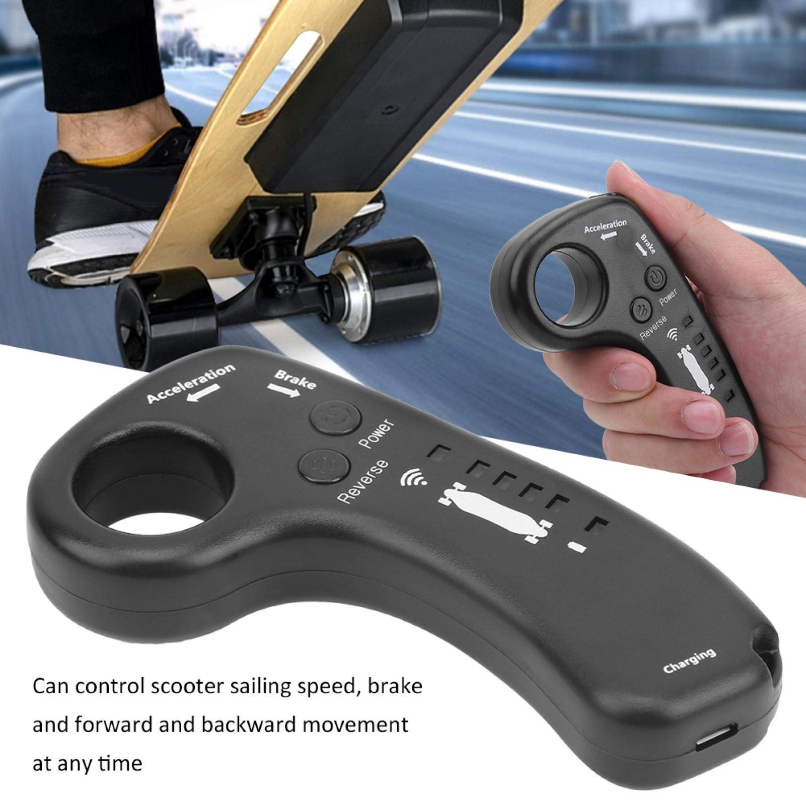 Alomejor telecomando wireless intelligente, versione di aggiornamento telecomando elettrico per skateboard, per la sostituzione, per skateboard elettr